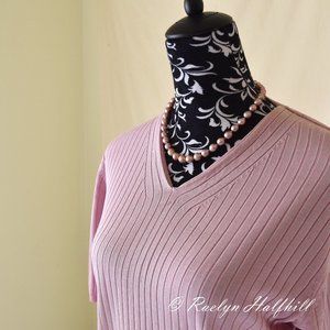 100% Silk Lavender Spring Sweater!